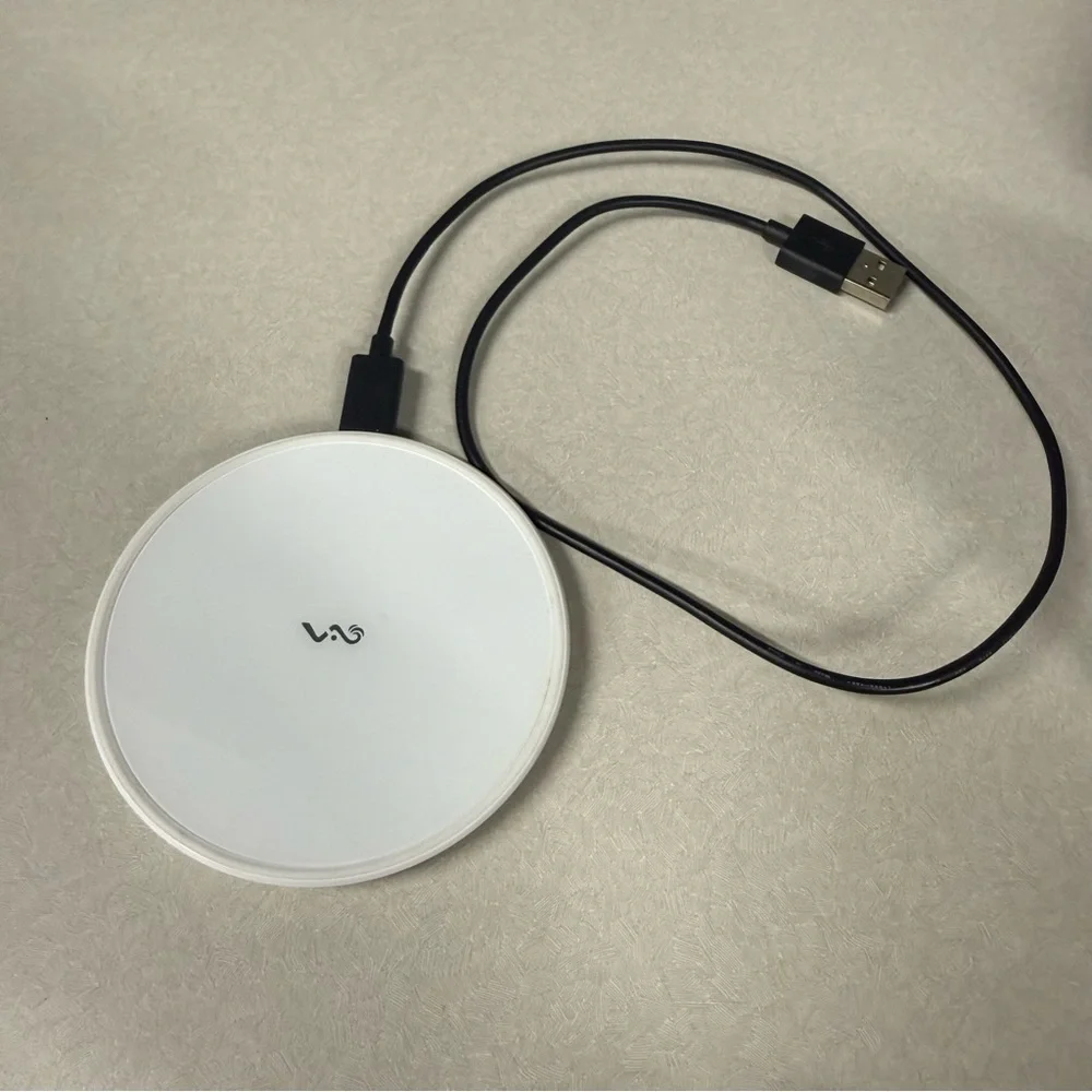 White Wireless Charger with USB Cable, Works with MagSafe